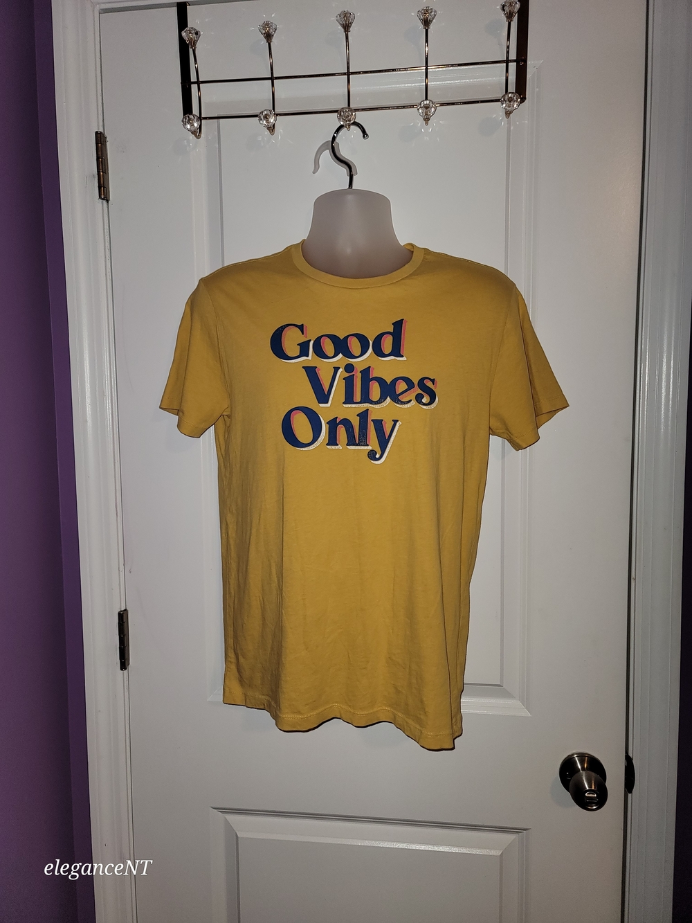 GAP 'Good Vibes Only' Graphic Tee in Yellow Sz S